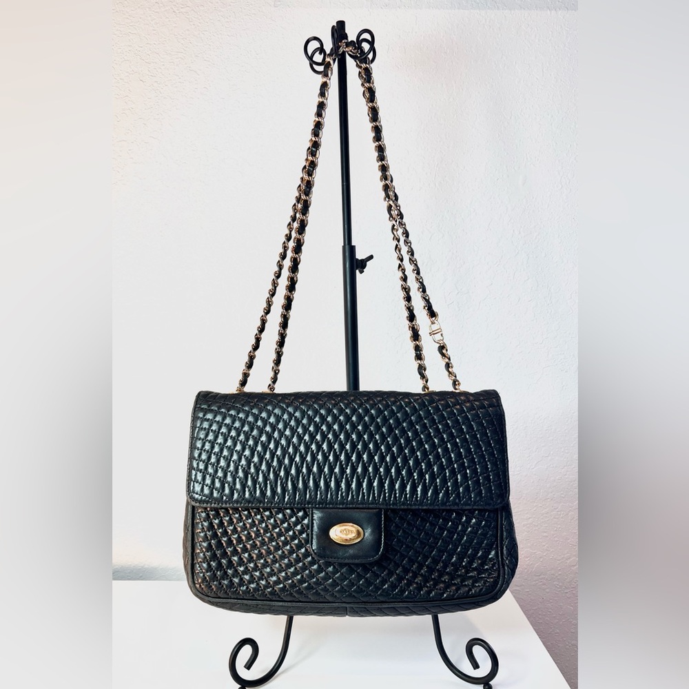 Bally quilted leather shoulder bag